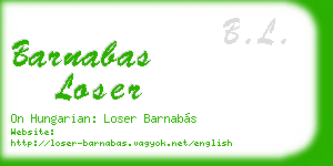 barnabas loser business card