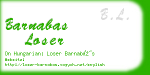 barnabas loser business card